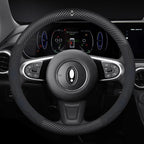 For Great Wall ORA iQ Good Cat GT Funky Cat Ballet Cat EV Flash Cat Carbon fiber Suede Car Steering Wheel Cover Auto Accessories
