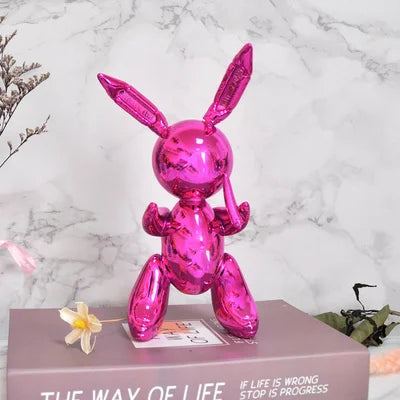 Modern Art Balloon Rabbit Statue Creative Animal Sculpture Home Decor 25/35CM Height