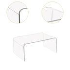 Acrylic Coffee Table Multiuse Acrylic Furniture Modern End Table Japanese Floor Table for Office Living Room Porch Family Garden