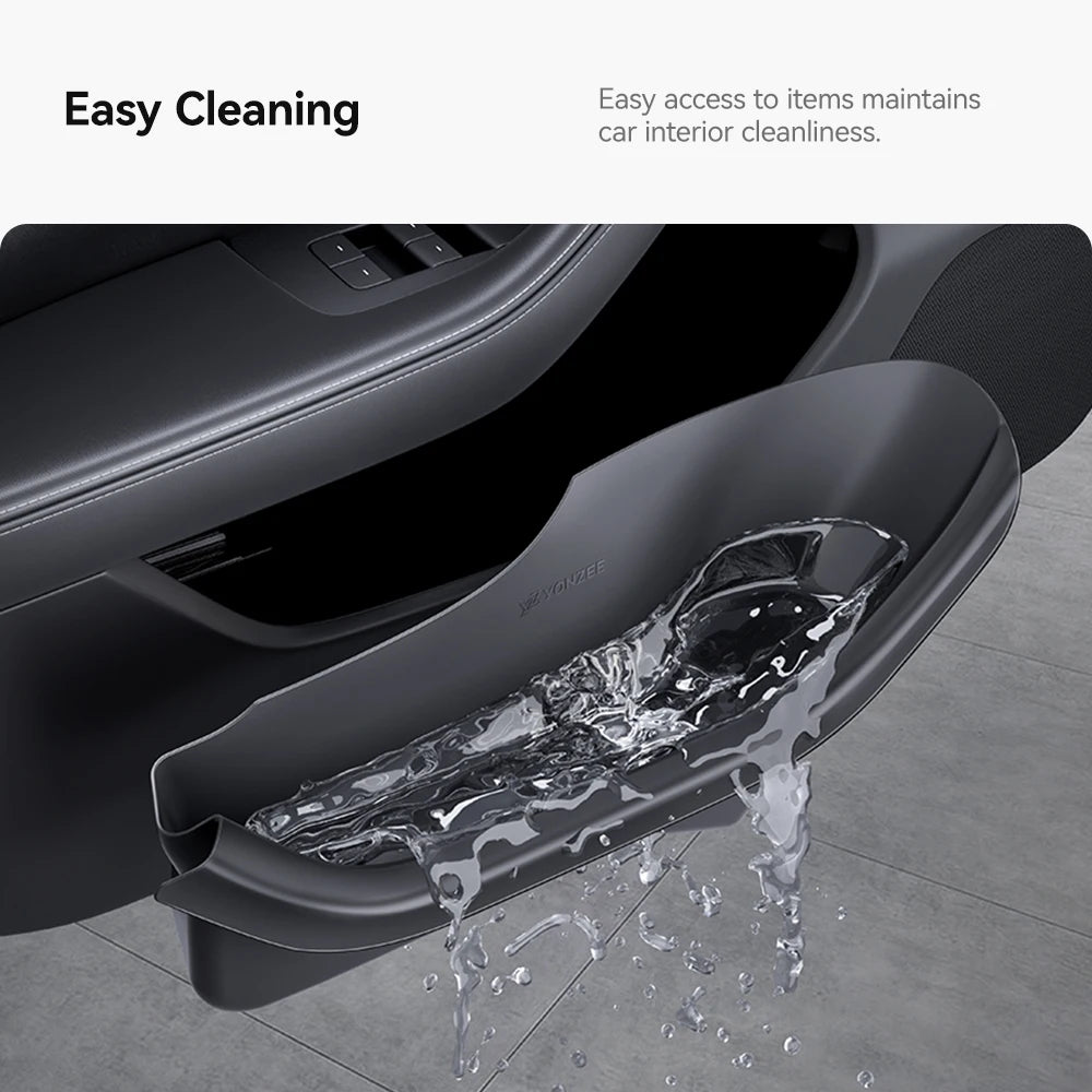 YZ For Tesla Model Y Juniper Model 3 Highland Door Side Storage Box Full-Cover Front and Rear Interior Storage Box Accessories