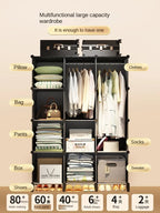 Home Bedroom Furniture Simple Wardrobe Clothes Cabinets Dressers Cube Storage Locker Baby Closet Plastic Collapsible Dustproof