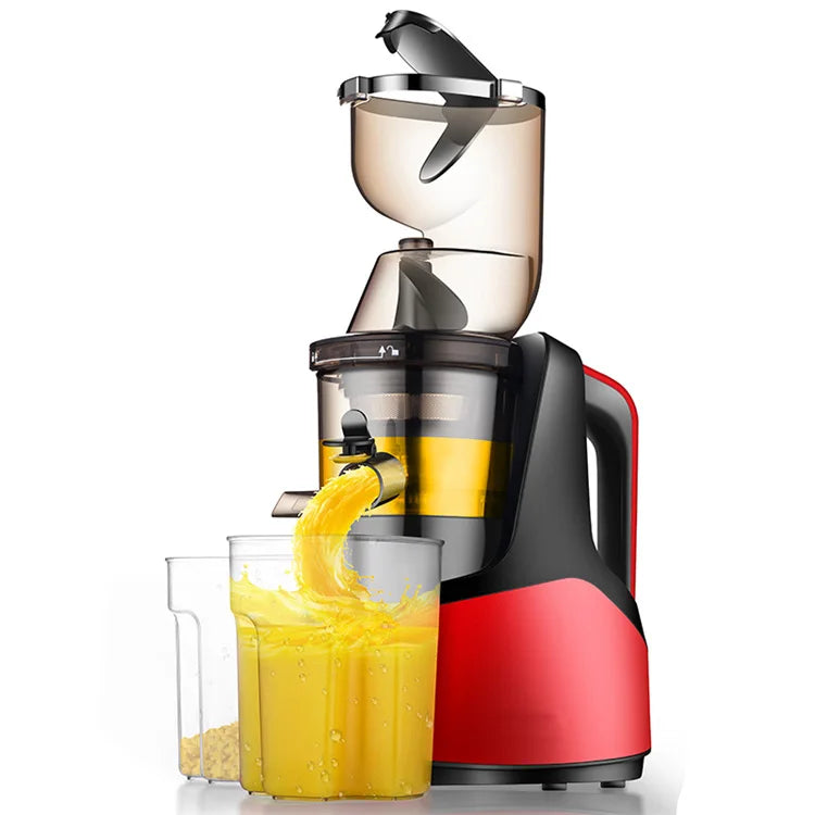 Masticating Juicer Machines, 7 inch Slow Cold Press Juicer with Large Feed Chute, Cold Press Juicers for Vegetables and Fruits
