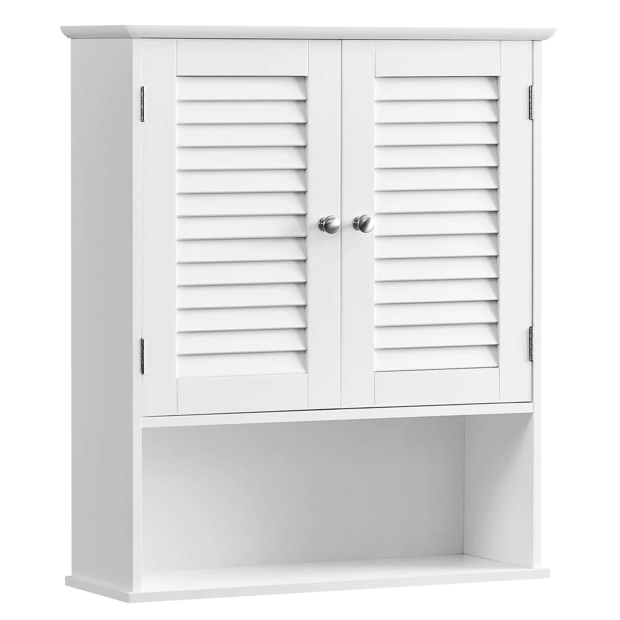 VASAGLE Bathroom Wall Cabinet, Wall-Mounted Bathroom Storage Cabinet, Medicine Cupboard with Adjustable Shelf