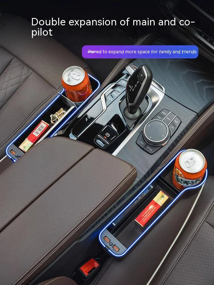 Hyundai N Line I30 Sonata Elantra i40 Kona Tucson IONIQ Santa-fe Venue i20ix25 Car Seat Gap Crevice Slot Storage Box Accessories