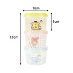 3-Piece Hello Kitty Stackable Lunch Box Food Preservation Box Cute Bento Box Microwave Oven Usable Festival Gift