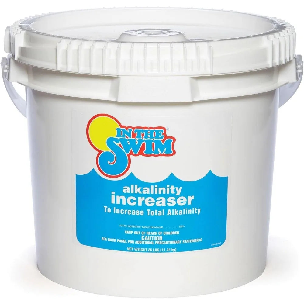 Alkalinity Increaser for Swimming Pools - Raises Alkalinity and Balances pH Levels   100% Sodium Bicarbonate  25 Pounds
