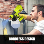 Electric Handheld Paint Sprayers with 1000ML Container, Compatible for Ryobi 18v Battery (NO Battery),for House Furniture, Fence