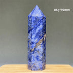 Blue Veins Stone Obelisk Natural Mineral Quartz Home Feng Shui Decorative Gift Reiki Treat Witchcraft Magic Wand
