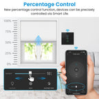 LoraTap Tuya Smart Life Roller Shutter Blinds Black Switch and Remote Percentage Control Timer Work with Google Assistant Alexa