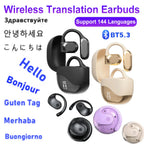 Wireless BT AI Real-time Language Translation Earphones 144 Languages Translator Earbuds for Travel Business and Learning