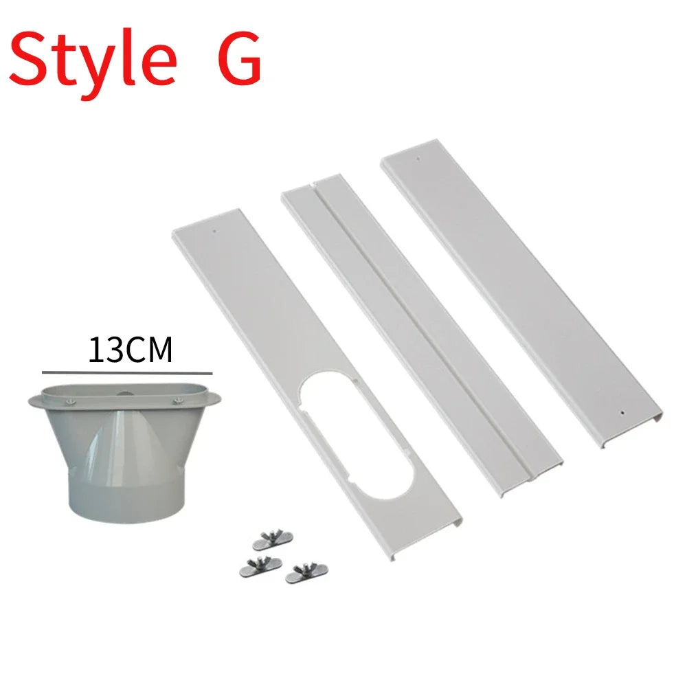Air Conditioner Exhaust Hose Vent Kit Mobile Air Conditioning Parts Window Kit Slide Plate Tube Connector Wind Shield Adaptor