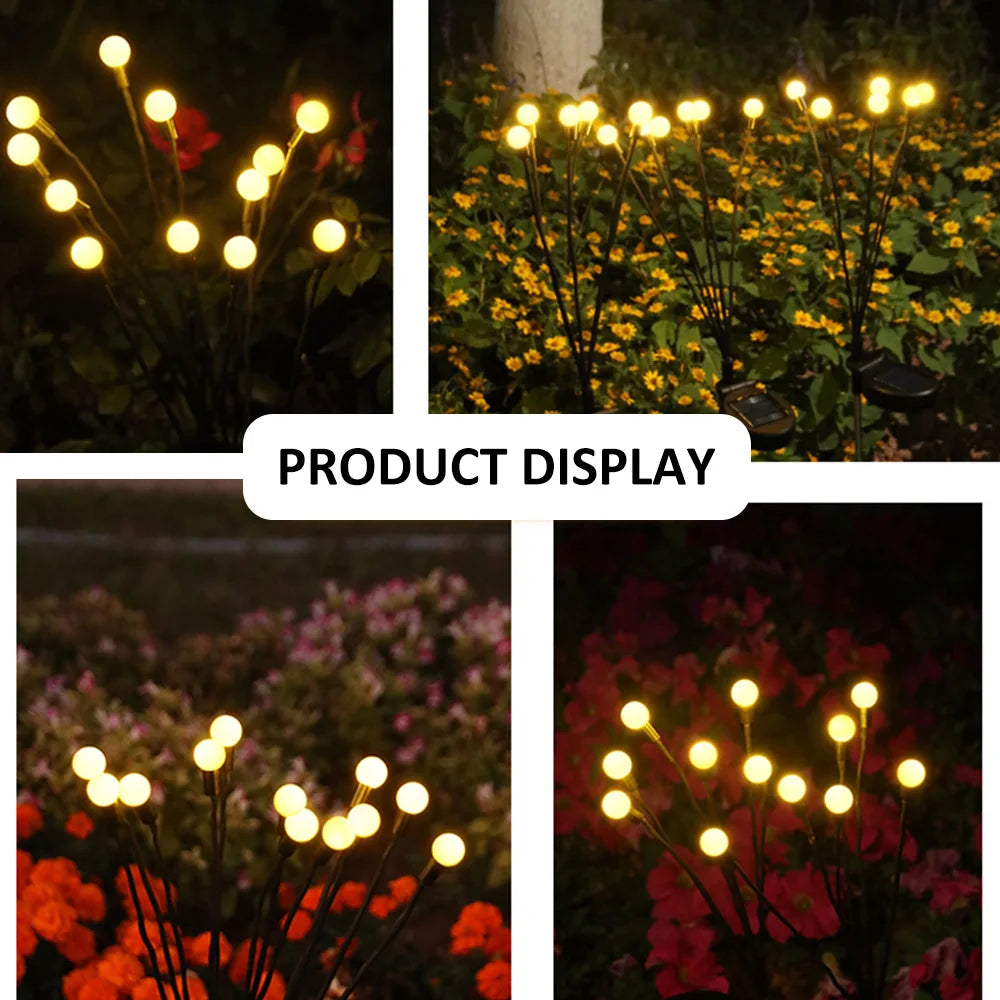 Solar Lights Outdoor LED Garden Light Solar Firefly Light Garden Decor Solar Lawn Lamp For Garden Yard Decor