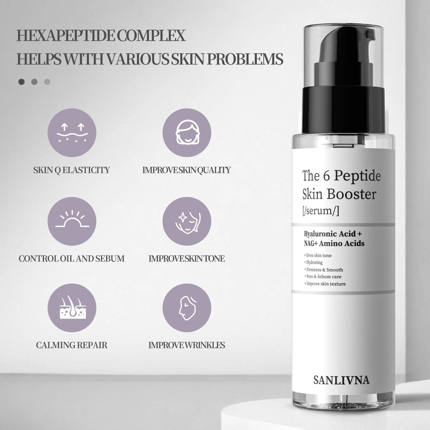 6 Peptide Essence Facial Skincare Set
