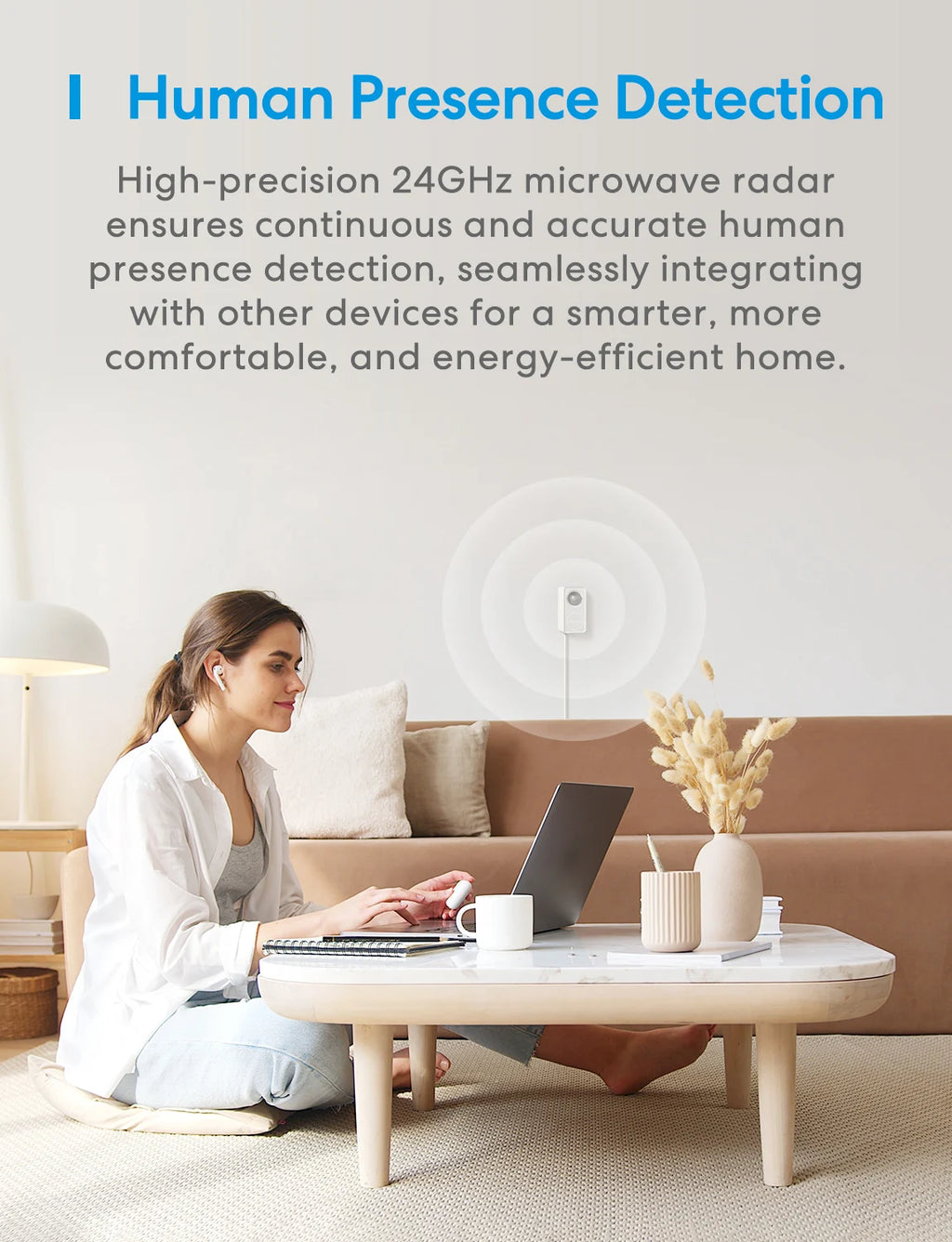 Meross EU/US Matter WiFi Human Presence Sensor  Radar Detector With Luminance /Distance Detection Sensor For Smart Home