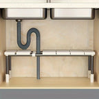 Adjustable Under Sink Storage Rack,Expandable Kitchen & Bathroom Cabinet Organizer, Durable Space-Saving Multi-Layer Pot Holder