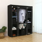 69" Portable Clothes Closet Wardrobe Storage Organizer with Non-Woven Fabric Quick and Easy to Assemble Extra Strong