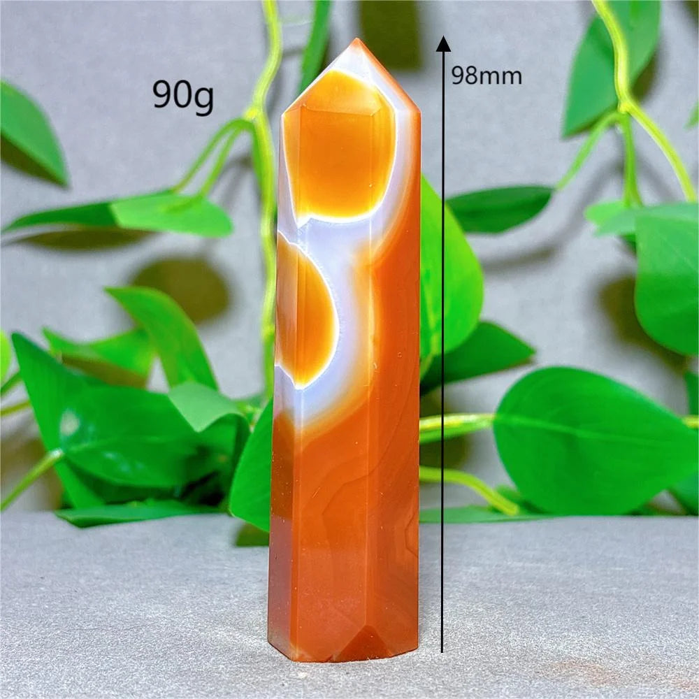 Carnelian Tower Crystal Natural Stone Quartz Home Decoration Minerals Reiki Craft Gifts Energy Healing Meditation Spiritual Love
