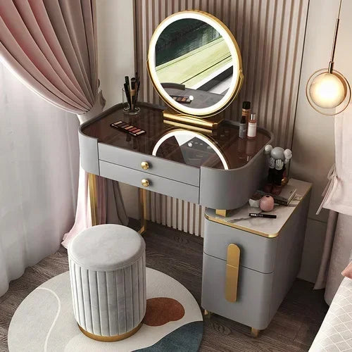 Vanity Makeup Desk Dressing Vanity Makeup Desk Organizers Mirror Storage Dressers Bedroom Multifunctional Schminktisch Furniture