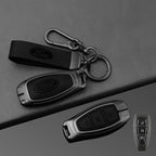 Leather Car Key Case Full Cover for Ford Focus 3 4 ST Mondeo MK3 MK4 Fiesta Fusion Kuga 2013 2014 2015 2017 Keychain Accessories