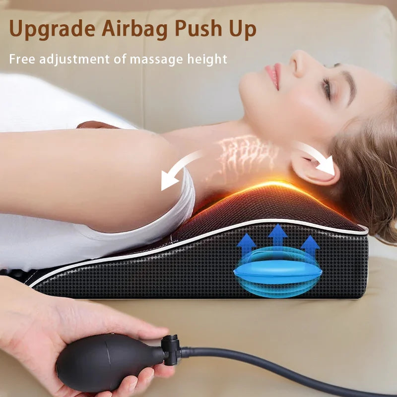 Shiatsu Neck & Back Massager Pillow - Electric Heating & Vibration for Car/Home | AlluCanFind