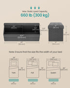 SONGMICS MAZIE Collection - 43 Inches Folding Storage Ottoman Bench, Ottoman Foot Rest, End of Bed Bench, Storage Chest