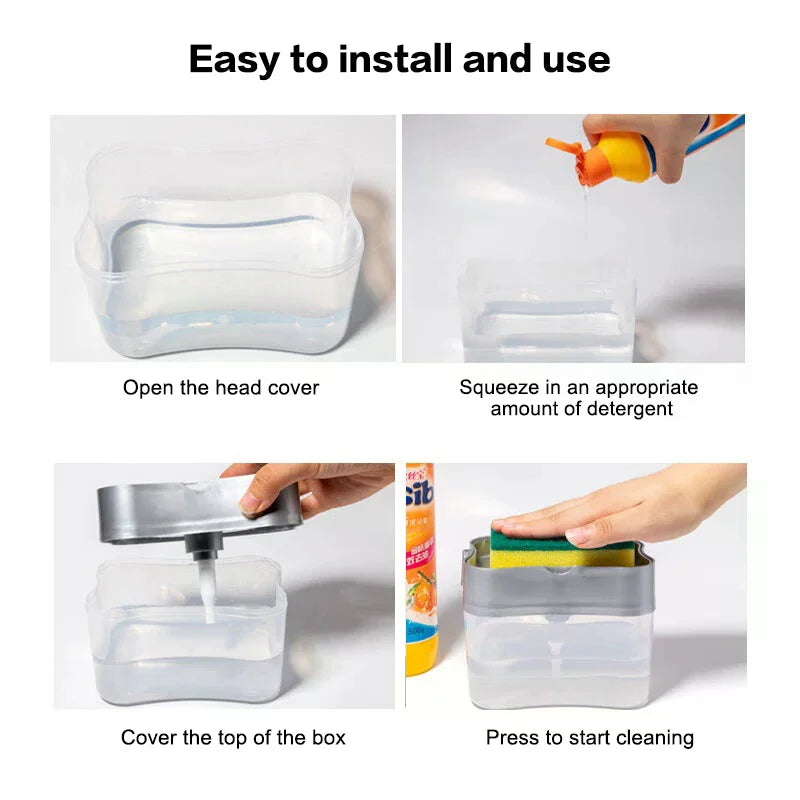 Kitchen Dishwashing Liquid Dispenser With Automatic Dispensing Box And Press-Type Dispensing