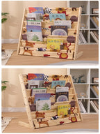 Household Solid Wood Floor To Ceiling Bookshelf Removable Multi-Layer Storage Bookshelf Children'S Picture Book Storage Rack