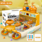 Cartoon Crocodile Table Games Toys Pinball Shooting Machine Score Shooting Target Children Desktop Games Toys with Lights Music