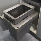 Large Hidden Kitchen Trash Can - Single Built-In Cabinet Pull-Out Slide-Out Garbage Bin for Bedroom Wastebasket