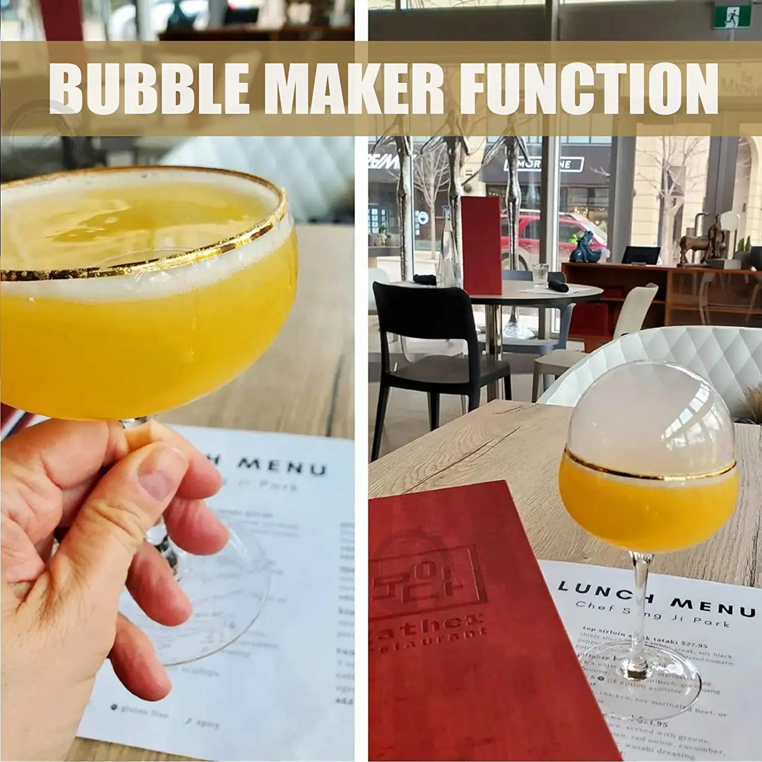 Bar Wine Mixer Hand-Held Smoked Bubble Gun Smudging Machine Smoke Making Machine Cocktail Molecular Cuisine Bubble Machine