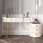 Dressing table glass desk bedroom modern makeup table wooden drawers Storage vanity chair comfortable furniture for bedroom