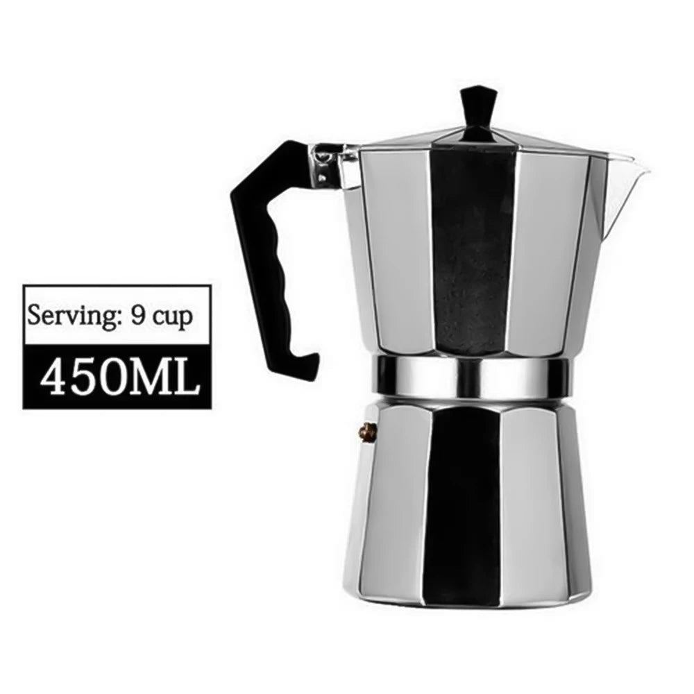 Moka Pot Italian Coffee Machine Espresso Aluminum Geyser Coffee Maker Kettle Latte Stove Classic Coffee Barista Accessories
