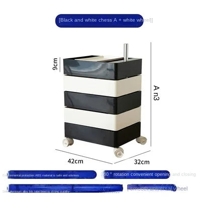 360 Rotating Storage Cabinet Movable Bedside Cabinet Ins Minimalist Nordic Internet Celebrity Cosmetics Multilayer File