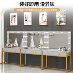Photo studio dresser with lamp mirror integrated training school makeup table, hairdresser, beauty salon, wedding dress shop,