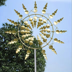 Creative Courtyard Garden Lawn Decoration Unique Wind Collector Magical Kinetic Energy Metal Windmill Rotator