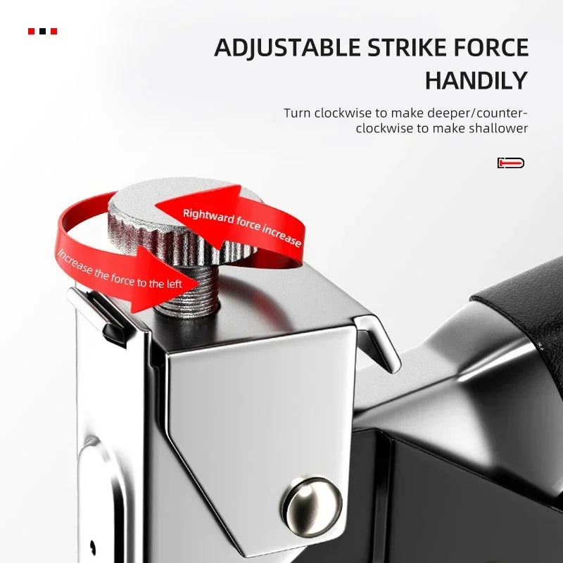 4 In 1 Manual Nailing Gun Construction Stapler Heavy Duty Air Nail Woodworking Special Staple Book Household DIY With 600 Staple