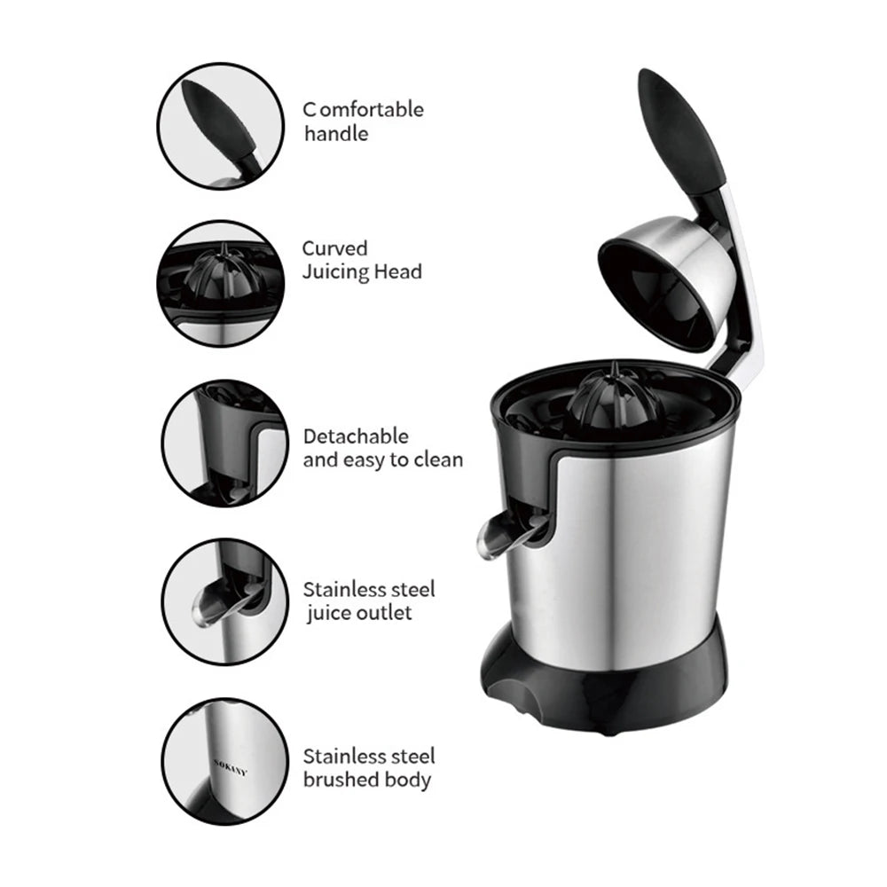 Electric Juicer Machine Portable Blender 110V 220V Stainless Steel Hand Press Squeezer 400ML Fruit Lemon Orange Juice Maker 믹서기