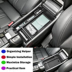 Center Console Organizer Tray Compatible with Honda HR-V 2023 2024 2025 HRV Accessories, ABS Console Organizer Armrest Storage B