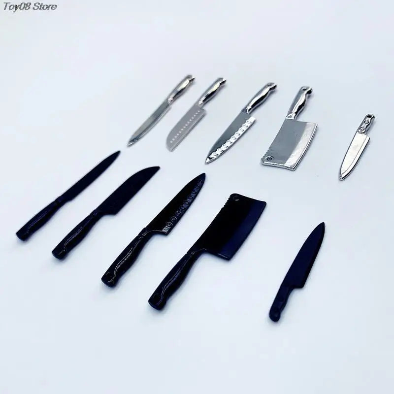 1 Set Doll House Mini Kitchen Knife Cooking Utensils Model for Dollhouse Kitchen Furniture Decoration Accessories Toy