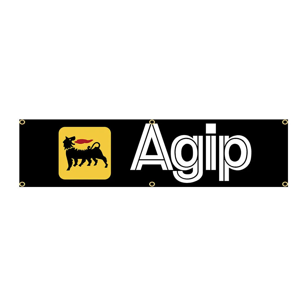 60x240cm Agips Oil Flag Banner Tapestry Polyester Printed Flag Garage or Outdoor For Decoration