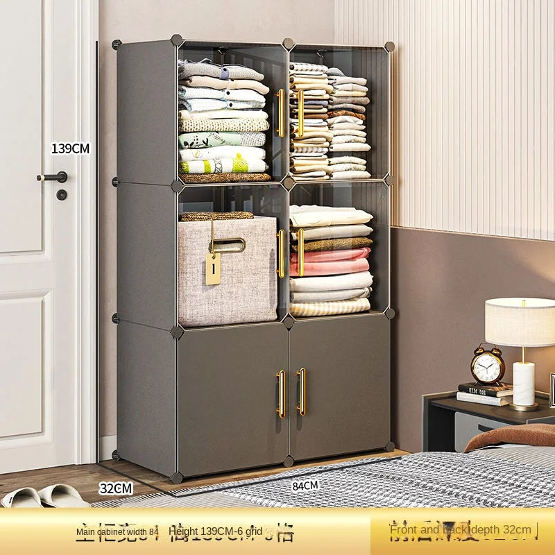 NEW Wardrobe Clothes Cabinets Dressers Cube Storage Locke Closet Plastic Collapsible Sturdy Home Bedroom Foldable Furniture