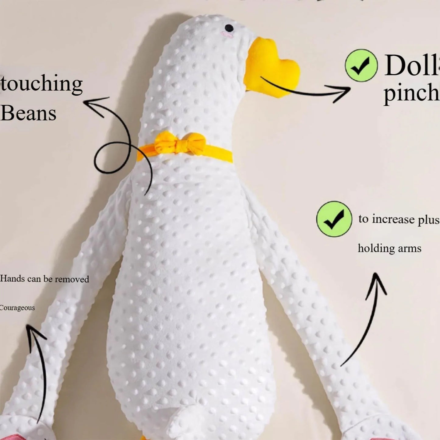 White Goose Baby Sleeping Patting Doll - 3-Speed Soothing Palm Electric Hand Pillow | AlluCanFind