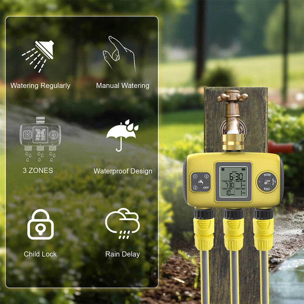 New Smart Outdoor Water Timer - Touch Screen Control