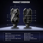 NEEWER MM02 Dual Channel Microphone Audio Mixer Adapter with 3.5mm TRS Cable Stereo/Mono Switch Cold Shoe Mounts for DSLR Phone