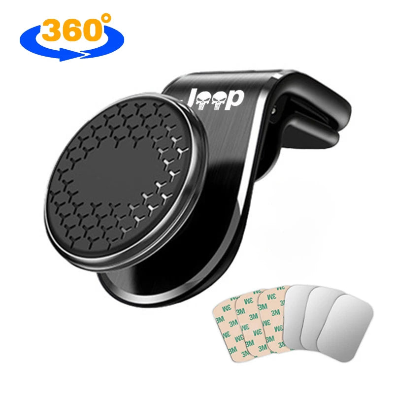 Magnetic Car Phone Holder Air Vent Clip Mount For Jeep Renegade Compass Grand Cherokee Wrangler jk Gladiator Car Accessories