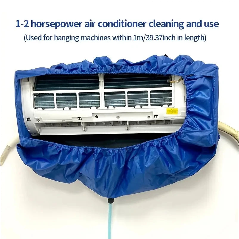 Summer Large Air Conditioning Cleaning Cover Kit 36000BTU Hanging AC Reusable Thickened Dust Water Bag Support Plate Cleaner