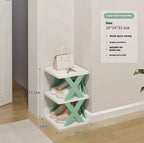 Multi Layer Simple Shoes Shelf 3/6/9tier New Folding Shoe Rack Color Cabinet Multi-Folding Space-Saving Diy Home Organizer Shelf