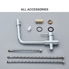 Pure Water Kitchen Faucet Chrome Stainless Steel Dual handle Hot Cold Water Mixer Tap Filtered Deck Mounted Torneira Crane Tap