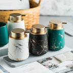 Marbled Ceramic Lotion Bottle Emulsion Bottles Hand Sanitizer Bottle Tray Soap Dispenser Shampoo Bottles Bathroom Products
