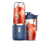 Portable Juicer Blender 400ml Electric Fruit Juicer USB Charging Lemon Orange Fruit Juicing Cup Smoothie Blender Machine 2cups